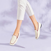 VIVAIA 40 Size 9 Cream Beige Leona Square Toe Flexible Flats Loafers *EX... - £63.00 GBP