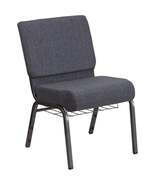 Hercules Series Church Chair With Book Rack And 4 Inch Waterfall - $173.99