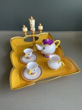 Beauty And The Beast Talking Lumiere “Be Our Guest” Ms Potts Chip Tea Set Tray - £25.41 GBP
