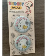 Snoopy retro vin badge blue with two cosettes 1.77 in - €19,86 EUR
