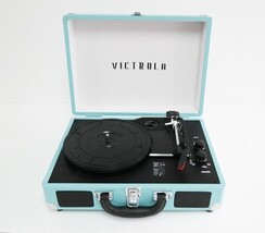 Victrola Journey 3-Speed Bluetooth Suitcase Record Player VSC-550BT Turquoise image 3