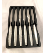 Vintage Leppington Med Century Modern Stainless Steel Cutlery Set of 6 E... - $872.18 MXN