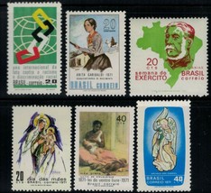ZAYIX - 1971 Brazil - 6 Different Stamps  MNH Angels Art Holy Family 021322S57M - £1.20 GBP