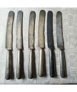 6 American Cutlery Co pat 1889 &amp; 1901 Dinner Knives 9 1/4&quot; 12 DWT Silver... - £15.88 GBP