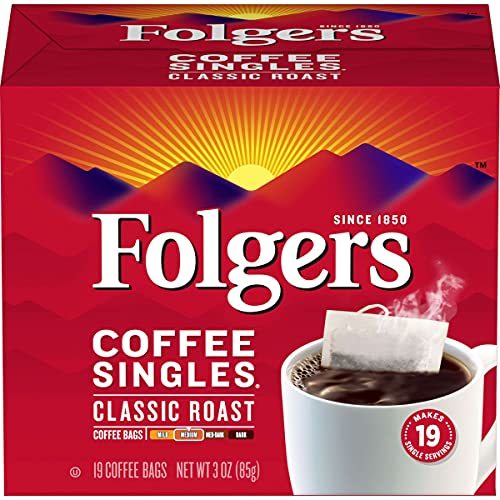 Folgers Coffee Singles Classic Roast-19 Coffee Bags - $9.78