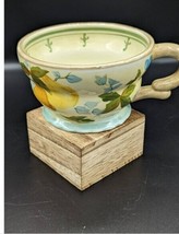 Tracy Porter Tea For One Vintage 1214350 Yellow Pear Blue Flower Coffee Mug Cup - £6.15 GBP