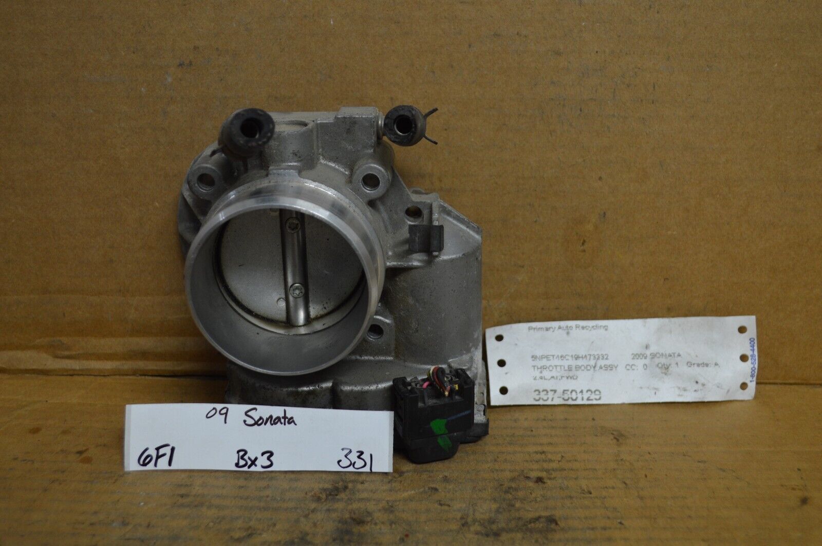 06-10 Hyundai Sonata 4cyl Throttle Body Valve 3510025200 Assembly 331-6F... - $9.49