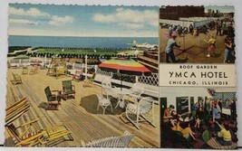 Il Roof Garden Ymca Hotel Wabash Ave Chicago Illinois Linen Era Postcard H6 - $3.95