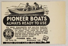 1949 Print Ad Pioneer Galvanized & Stainless Steel Boats Middlebury,Indiana - $8.08