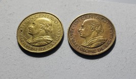 Two Republica de Guatemala Un Centavo Batolome de las Casas brass coins - £3.14 GBP