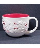 Starbucks 2008 Christmas Holiday 12 oz. Coffee Mug Cup White &amp; Red - $22.50