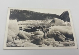 Postcard Nude Naked Woman Bathing In Glaciers Of Alaska 1939-1950 EKC Vintage - £22.01 GBP