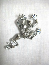 New Climbing Spotted Tree Frog Detailed Legs Pewter Pendant On Adj Cord Necklace - £6.77 GBP