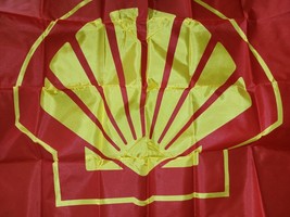 Vintage Nascar Auto Racing Banner Flag Shell Oil Gasoline 30” x 42” - £24.10 GBP