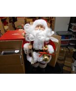Roman &quot;Standing Santa Claus With Gift Bag &amp; Bells&quot; Plush Figurine 12&quot; NWT - $110.83 CAD
