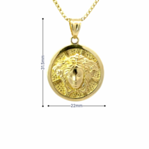 10K Gold Round Medusa Head Charm - £240.38 GBP