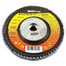 Forney 71931 Flap Disc, Type 29 Blue Zirconia with 5/8-Inch-11 Threaded ... - £17.17 GBP