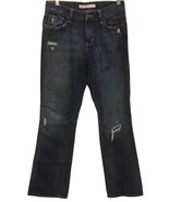 Womens Old Navy Boot Cut Factory Distressed Dark Wash Jeans Size 6 100% ... - $10.88