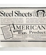 Keystone American Copper Steel Sheets 1929 Advertisement Frick Pittsburg... - £23.58 GBP