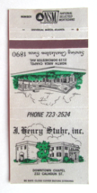 J. Henry Stuhr Chapel - Charleston, South Carolina Funeral Home Matchbook Cover - £1.37 GBP