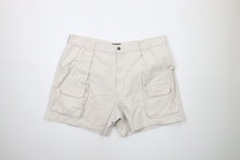 Vintage 90s Woolrich Mens 42 Distressed Above Knee Cargo Shorts Beige Co... - $39.55