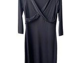 Ann Taylor Faux Wrap Dress Womens Size 8 Knit Sheath Mid Length V Neck - $13.89
