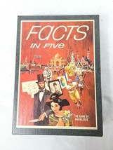 Facts In Five 3 M Bookshelf Knowledge Board Game 1967 - £28.92 GBP