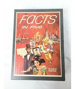 Facts In Five 3 M Bookshelf Knowledge Board Game 1967 - £28.21 GBP