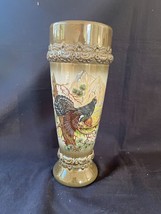 King Austria Original black grouse Vase TBE handmade 1850 - $84.36