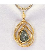 Copper wrapped Gemstone Necklace 1.4&quot; W x 2.7&quot; H with a 26&quot; Chain  Handc... - $32.33