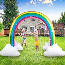 Outdoor Rainbow Sprinkler Inflatable Water Sprinkler Toys For Summer Bac... - £56.37 GBP