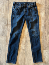 Silver Jeans Elyse Straight Leg Denim Jean 27 x 32 Womens 27x32 Distressed - $29.04