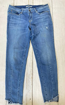 American Rag Cie Med. Wash Mid-Rise Stretch Skinny Jeans w/Ankle Zippers... - $15.99