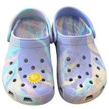 Lilac Tie-Dye Crocs Clog Shoes Multicolor Rubber Size 2 Junior - $17.28