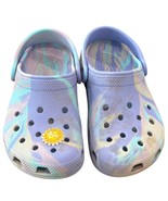 Lilac Tie-Dye Crocs Clog Shoes Multicolor Rubber Size 2 Junior - $23.68 CAD