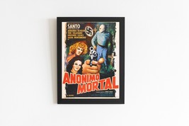 Santo en Anónimo Mortal (1975) - 20&quot; x 30&quot; inches (Framed) - £97.89 GBP
