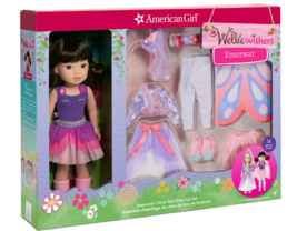 American Girl Doll 14.5 In New Black Hair Box Fairytale Dress Up Set Eme... - $102.47