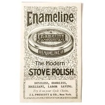 Prescott Enameline Stove Polish 1897 Advertisement Victorian Cleaning ADBN1zzz - £11.77 GBP
