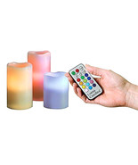 Color Changing Led Flameless Candles- Relax &amp; Enjoy Light Show - £12.81 GBP