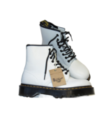 NWT Dr. Martens 1460 Bex Smooth Leather Platform Boots in White M 7 W 8 - £78.22 GBP