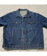 VTG Saddle King Men&#39;s Denim Jacket 48 Chest Blue Key Industries USA Western - $19.97