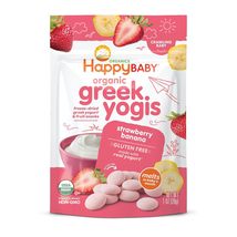 Happy Baby Organics Baby Snacks, Greek Yogis, Freeze Dried Yogurt &amp; Fruit Snacks - £5.58 GBP
