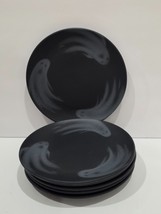 New MESA BRASIL Ghost Plates 7.5” Salad Dessert Matte Black Halloween - $69.99