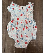 CADEN LANE Rocket Pop Americana 4th of July Ruffle Bubble Size 6-12M Bamboo - €21,23 EUR