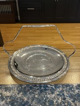 Vintage Silver-Plated Decorative Serving Tray with Handle - $836.24 MXN