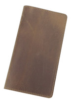 Vagarant Traveler Full Grain Leather Simple Checkbook Cash Folder B160B-VB - $20.74 CAD