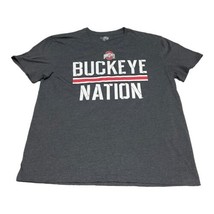 Ohio State Buckeye Nation Shirt Adult XL Gray White Logo College Footbal... - £25.73 GBP