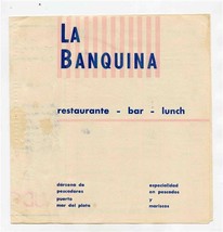 La Banquina Restaurate Bar Lunch Menu Port Mar Del Plata Buenos Aires Argentina - £14.24 GBP