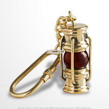 Handmade Brass Miniature Oil Lantern Key Chain Ring Gift Souvenir - £7.03 GBP