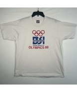 VTG Olympics 1988 Seoul Korea T-Shirt Mens XL Screen Stars BSI Business ... - £18.39 GBP